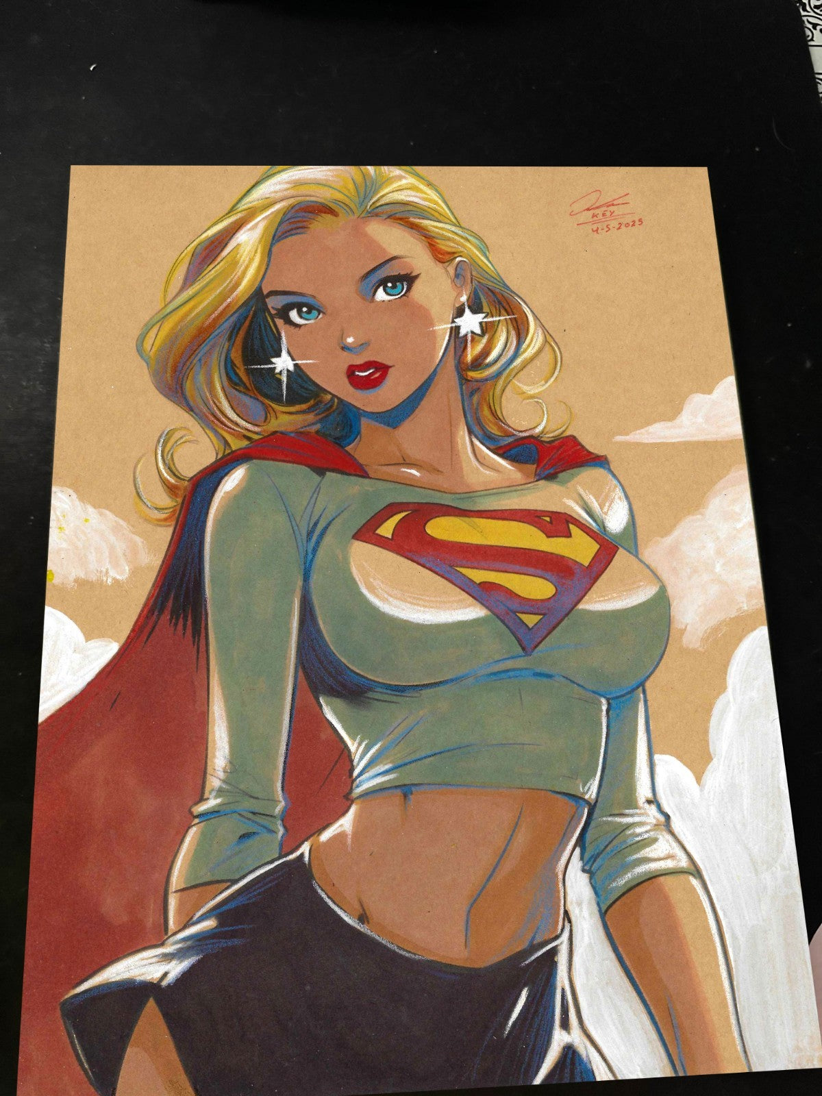Superwoman Art Print Signed 8.5x11 | Art by Keyeske