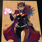 Scarlet Witch Art Print Signed 8.5x11 | Art by Keyeske