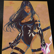 Psylocke - Marvel art print by Keyeske