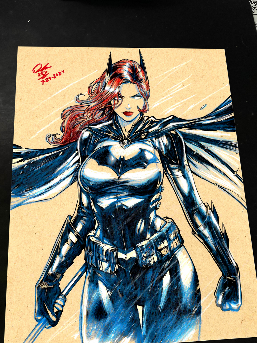 Batgirl Art Print Signed 8.5x11 | Art by Keyeske