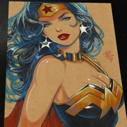 Wonder Woman Art Print Signed 8.5x11 | Art by Keyeske