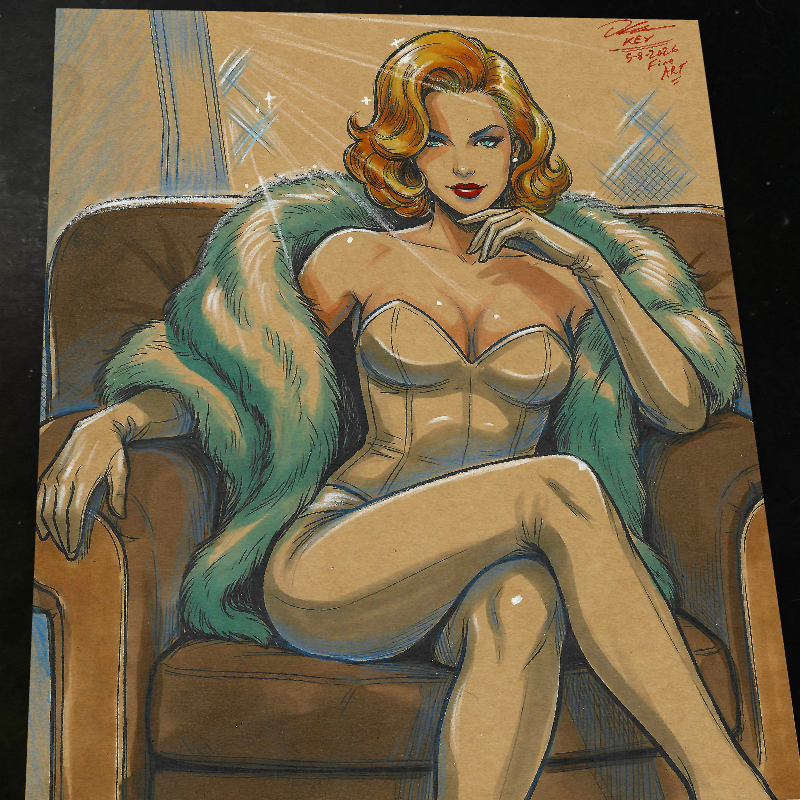 Emma Frost X-Men Art Print Signed 8.5x11 | Art by Keyeske