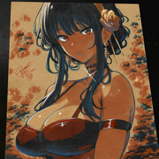 Yor Forger Spy x Family Art Print Signed 8.5x11 | Art by Keyeske