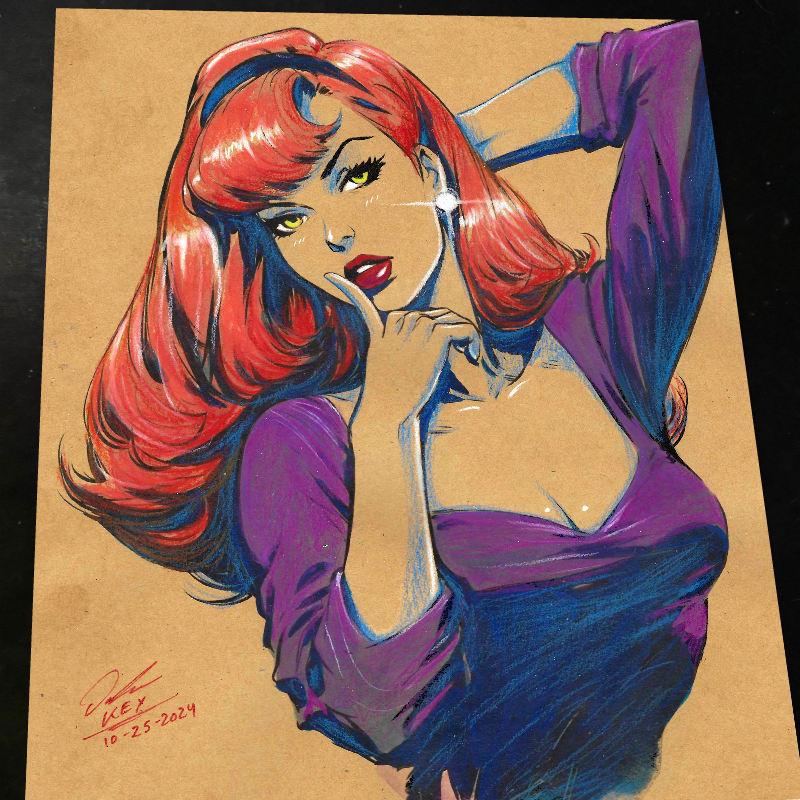Daphne Blake Scooby-Doo Art Print Signed 8.5x11 | Art by Keyeske