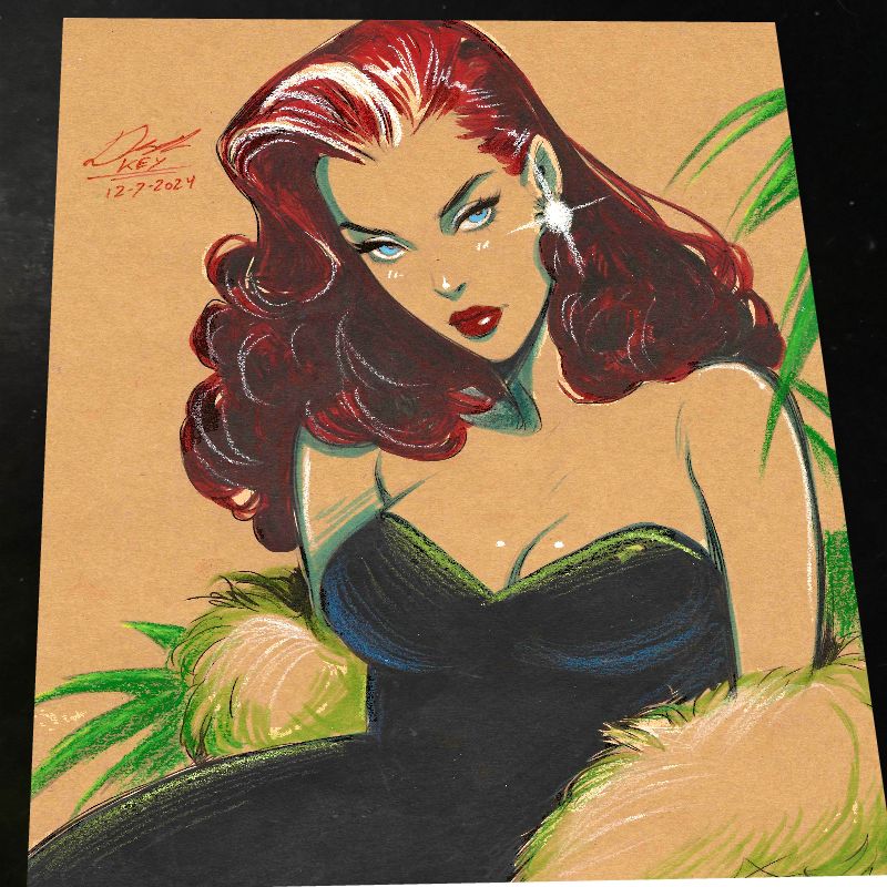 Poison Ivy Art Print Signed 8.5x11 | Art by Keyeske