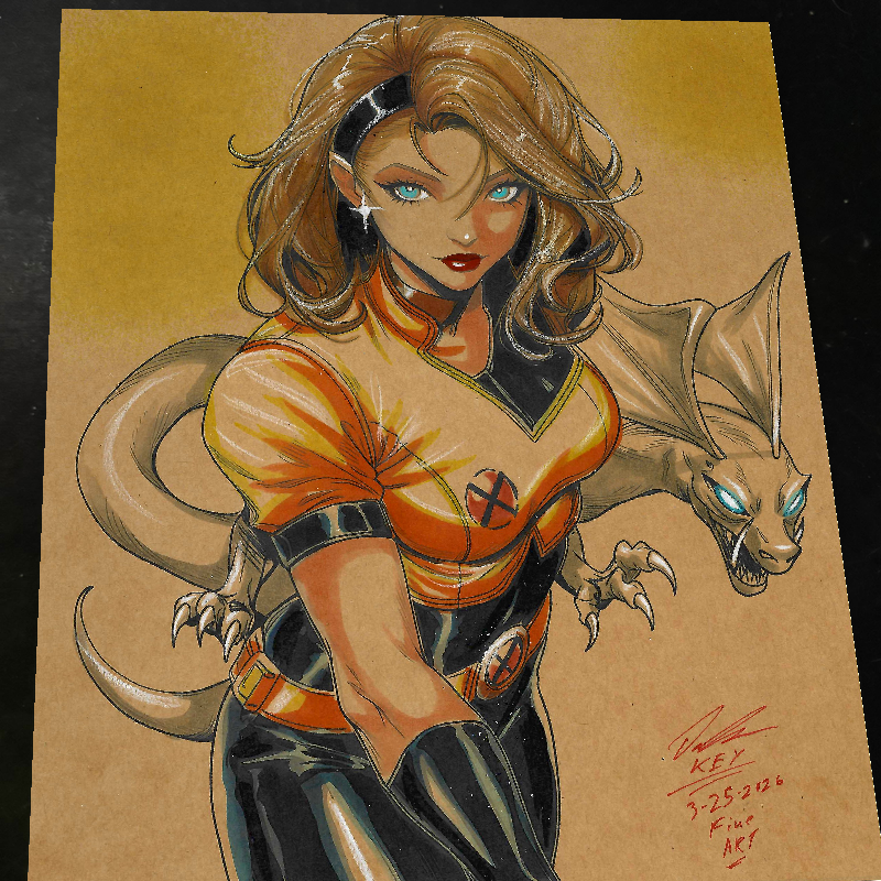 Kitty Pryde X-Men Art Print Signed 8.5x11 | Art by Keyeske
