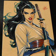 Psylocke - Marvel art print by Keyeske