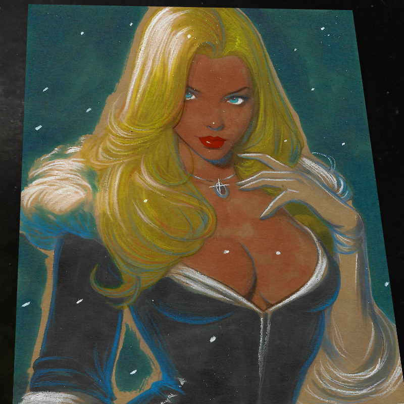 Emma Frost X-Men Art Print Signed 8.5x11 | Art by Keyeske