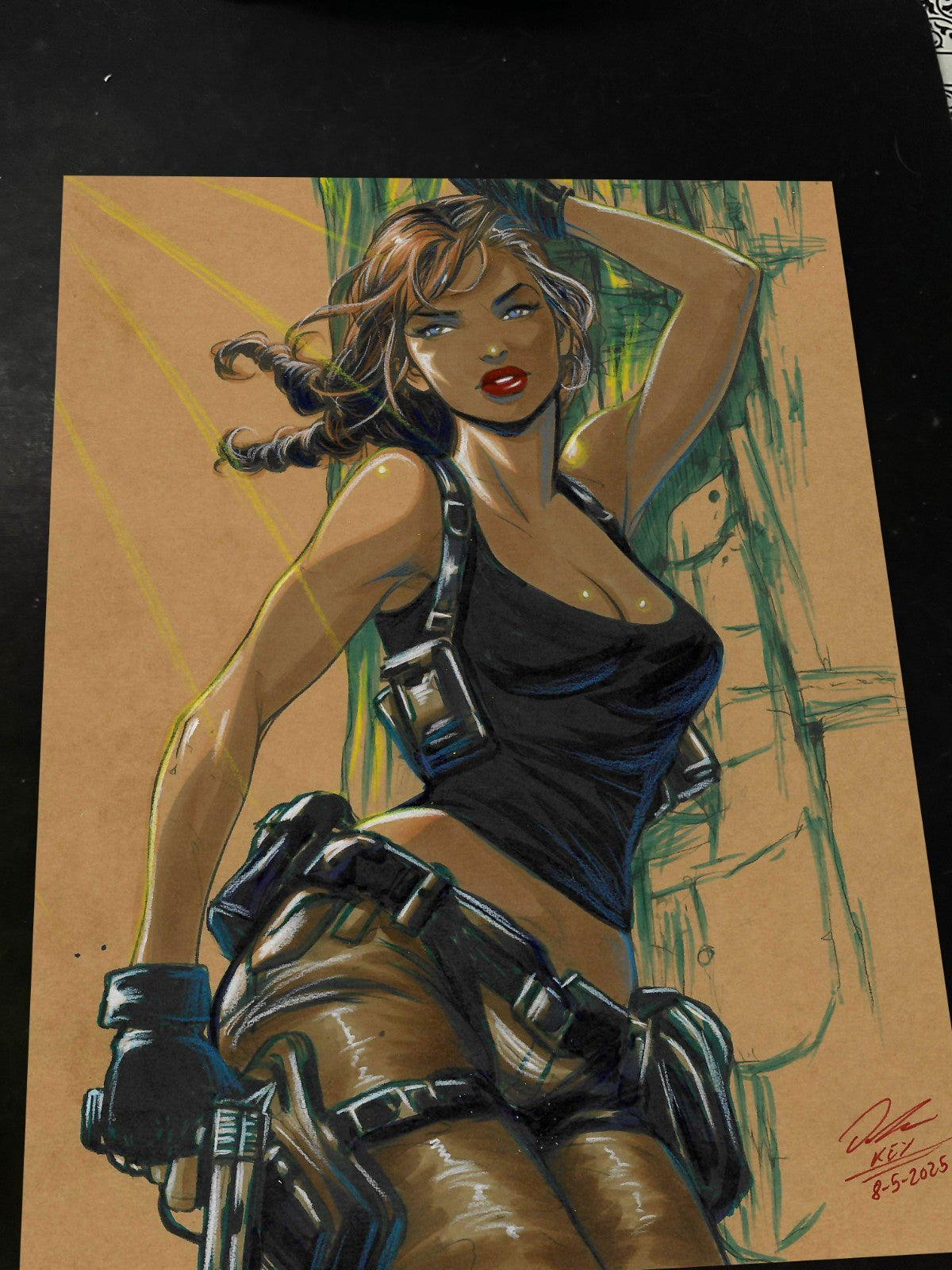 Lara Croft Art Print 8.5x11 Art by Keyeske