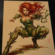 Poison Ivy DC Batman Art Print Signed 8.5x11 | Art by Keyeske
