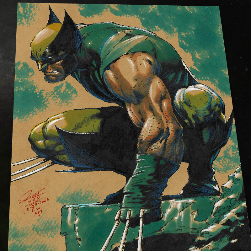 Wolverine X-Men Art Print Signed 8.5x11 | Art by Keyeske