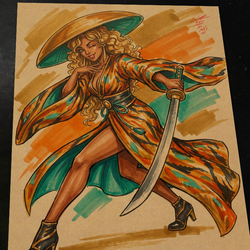 Sundance Original Art Print Signed 8.5x11 | Art by Keyeske