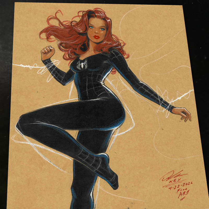 Mary Jane Watson Art Print Signed 8.5x11 | Art by Keyeske