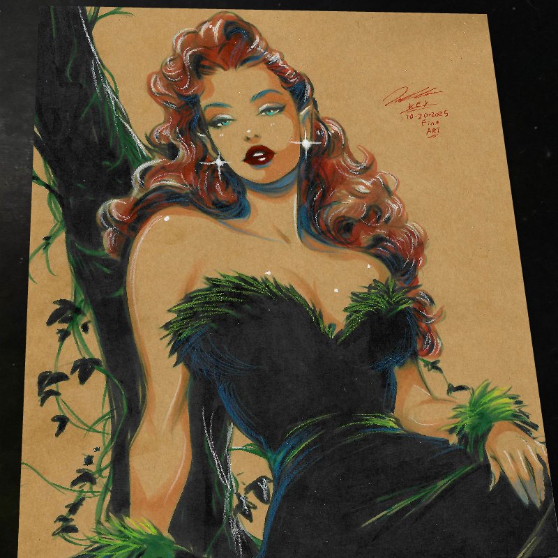 Poison Ivy Art Print Signed 8.5x11 | Art by Keyeske