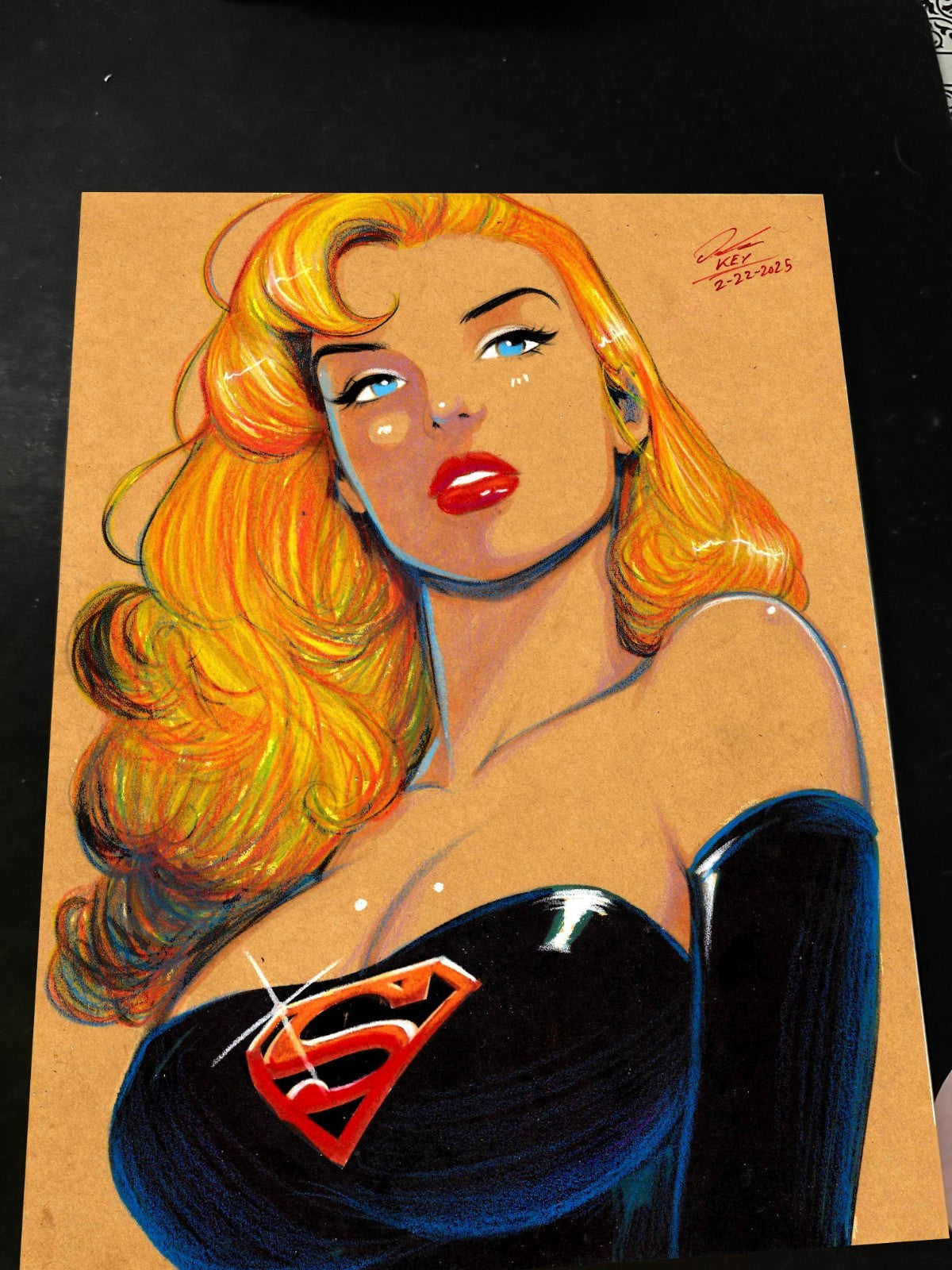 Superwoman Art Print Signed 8.5x11 | Art by Keyeske