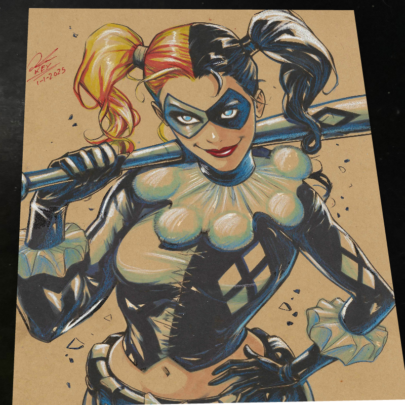 Harley Quinn Print - Marvel art print by Keyeske