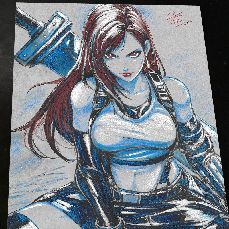 Tifa Lockhart Art Print 8.5x11 Art by Keyeske