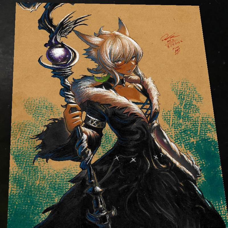 Y'shtola Rhul Final Fantasy XIV Art Print Signed 8.5x11 | Art by Keyeske