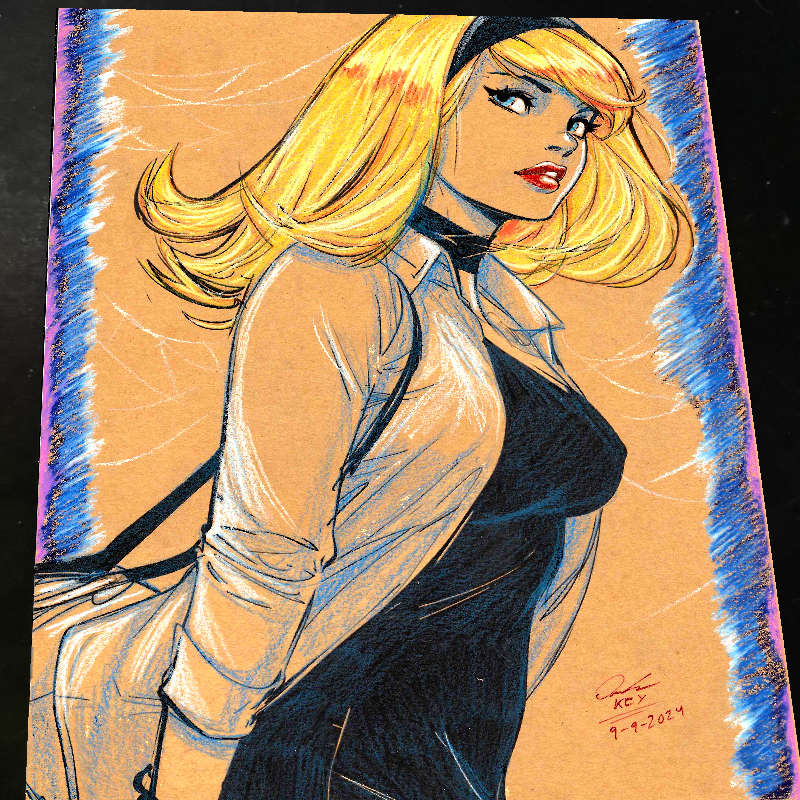 Gwen Stacy Art Print Signed 8.5x11 | Art by Keyeske