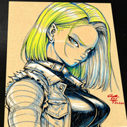 Android 18 art print by Keyeske