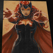 Scarlet Witch Art Print Signed 8.5x11 | Art by Keyeske