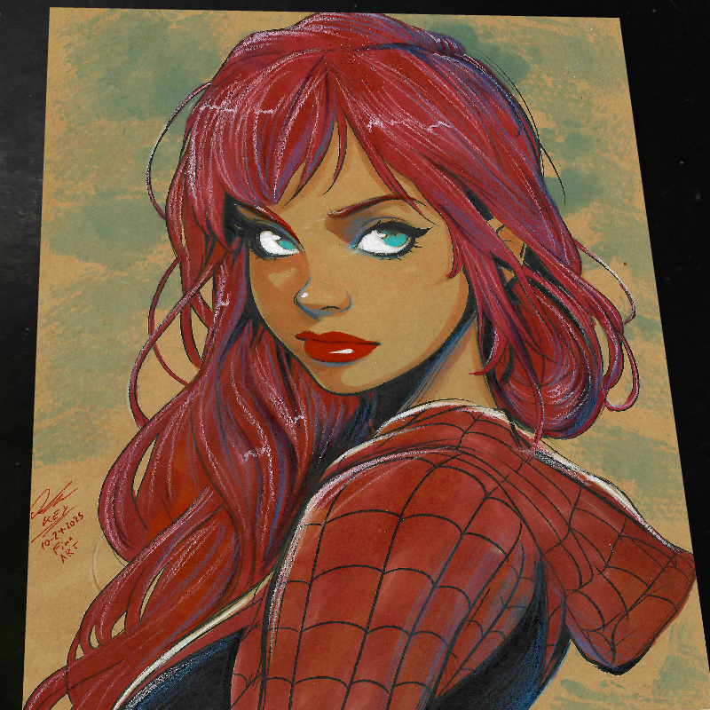 Mary Jane Watson Art Print Signed 8.5x11 | Art by Keyeske