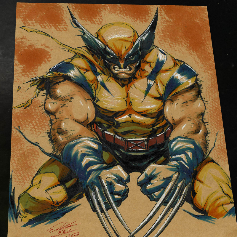 Wolverine X-Men Art Print Signed 8.5x11 | Art by Keyeske