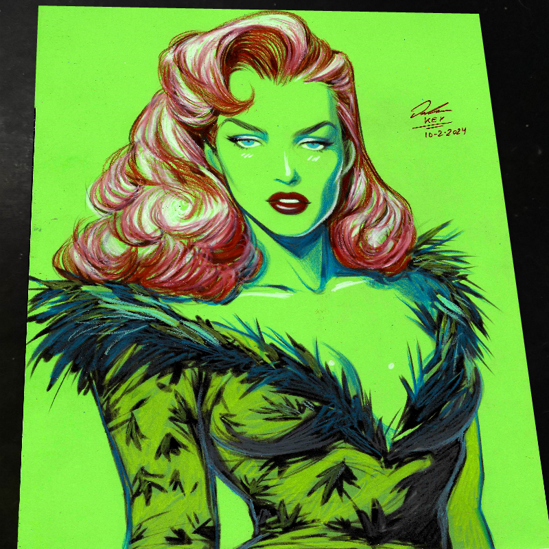 Poison Ivy Art Print Signed 8.5x11 | Art by Keyeske