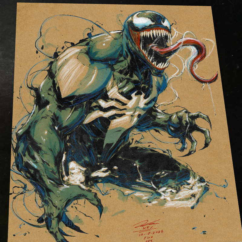 Venom Art Print Signed 8.5x11 | Art by Keyeske