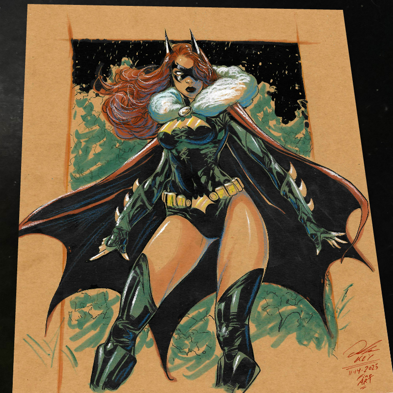 Batgirl Art Print Signed 8.5x11 | Art by Keyeske