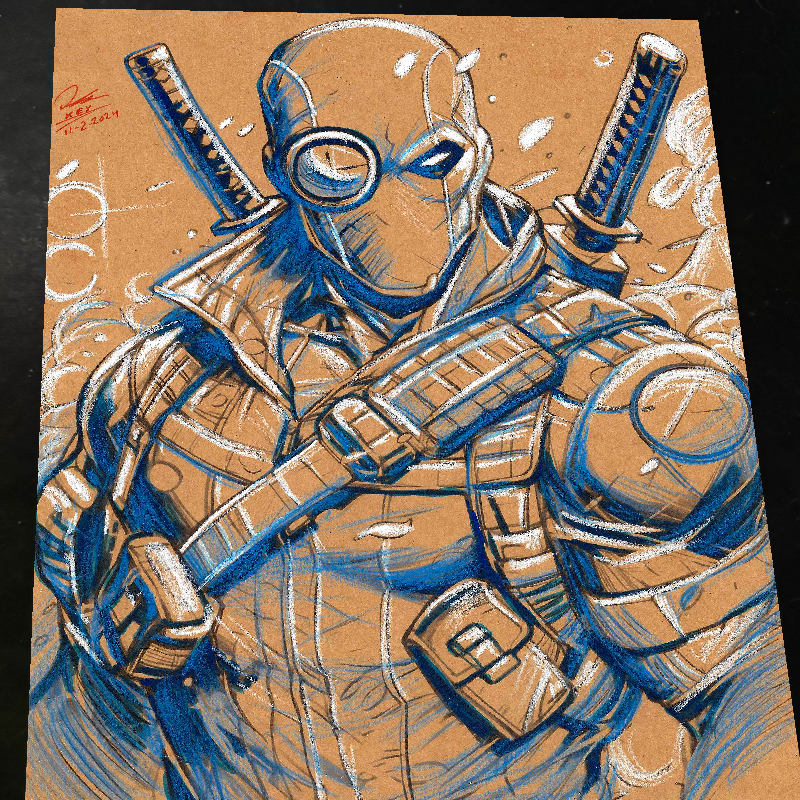 Deadshot DC Comics Art Print Signed 8.5x11 | Art by Keyeske
