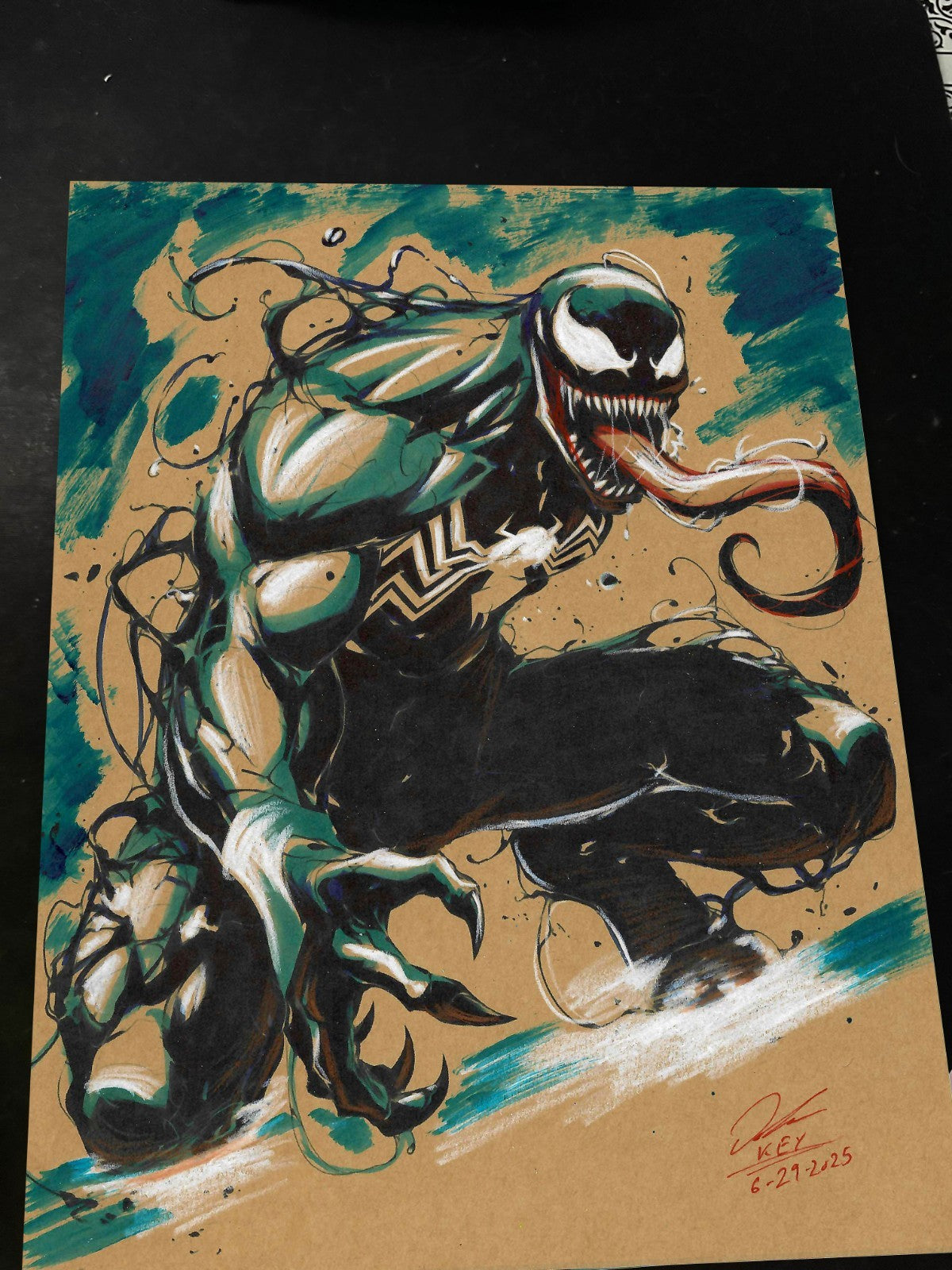 Venom Art Print Signed 8.5x11 | Art by Keyeske