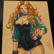 Black Canary Art Print Signed 8.5x11 | Art by Keyeske