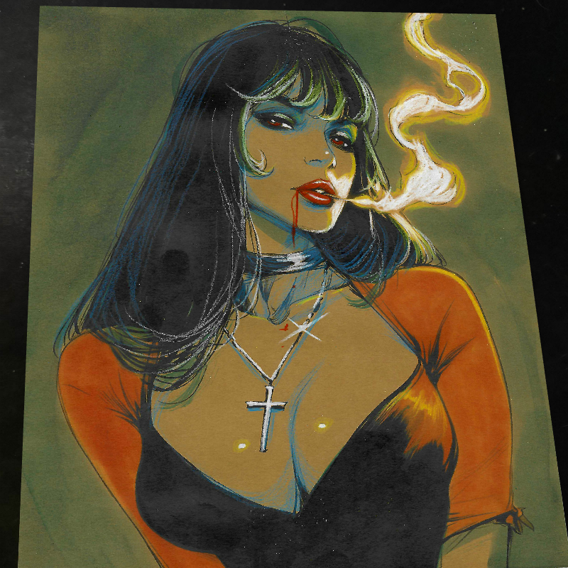 Vampirella Art Print Signed 8.5x11 Art by Keyeske