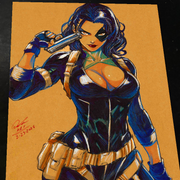 Domino X-Men art print by Keyeske