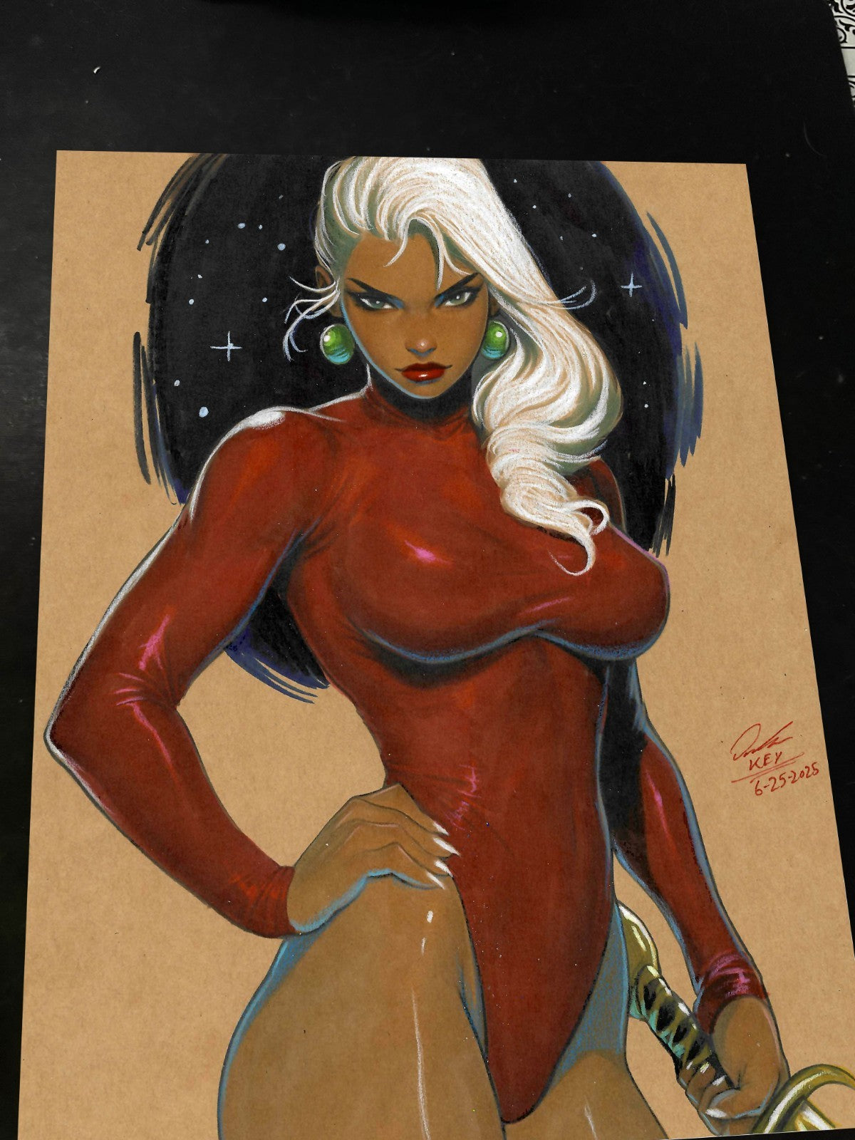 Astra Velora Original Art Print Signed 8.5x11 | Art by Keyeske