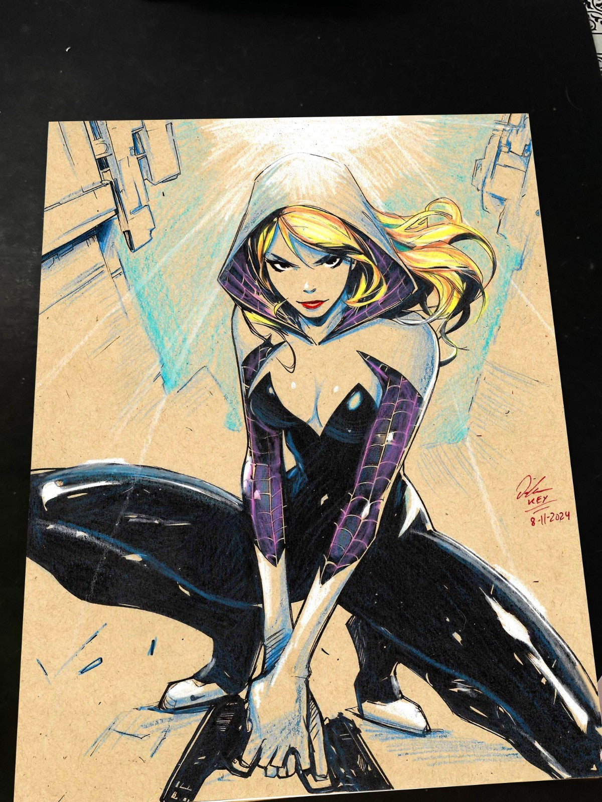 Gwen Stacy Art Print Signed 8.5x11 | Art by Keyeske