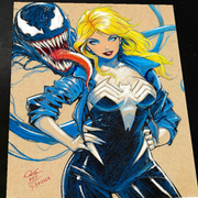 Gwen Stacy x Venom Art Print Signed 8.5x11 | Art by Keyeske