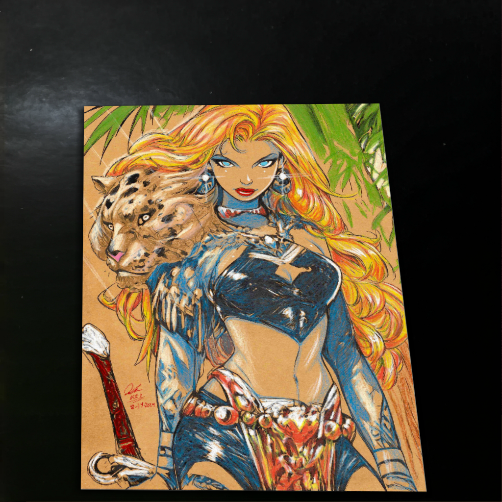 Shanna the She-Devil Art Print Signed 8.5x11 | Art by Keyeske