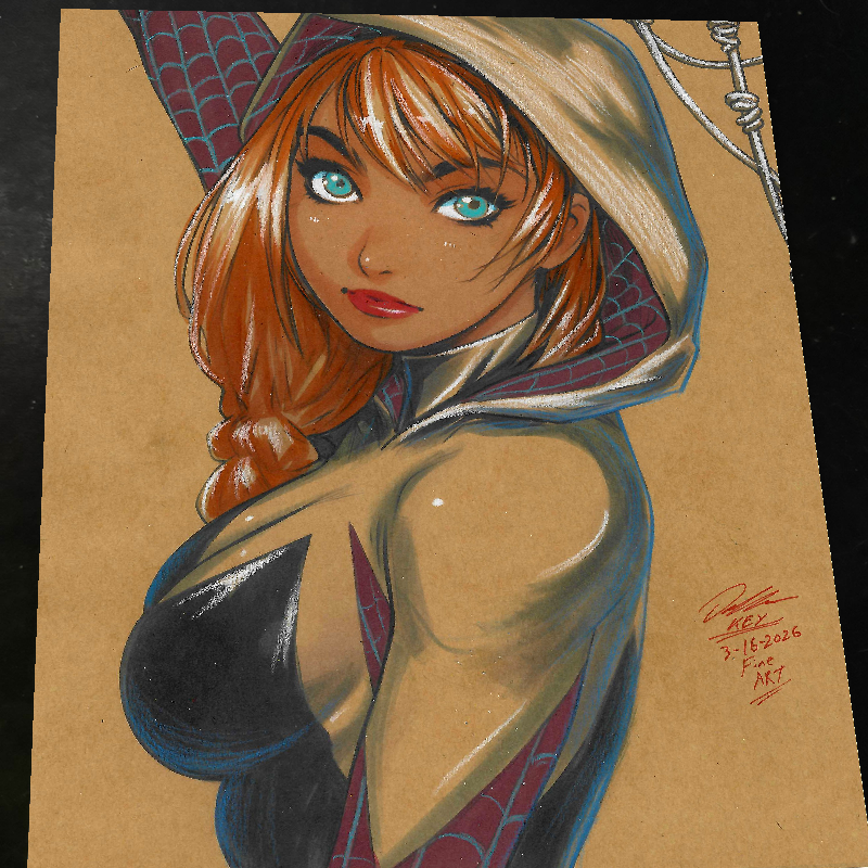 Gwen Stacy Art Print Signed 8.5x11 | Art by Keyeske