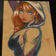 Gwen Stacy Art Print Signed 8.5x11 | Art by Keyeske