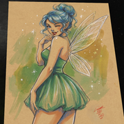 Fairy Original Art Print Signed 8.5x11 | Art by Keyeske