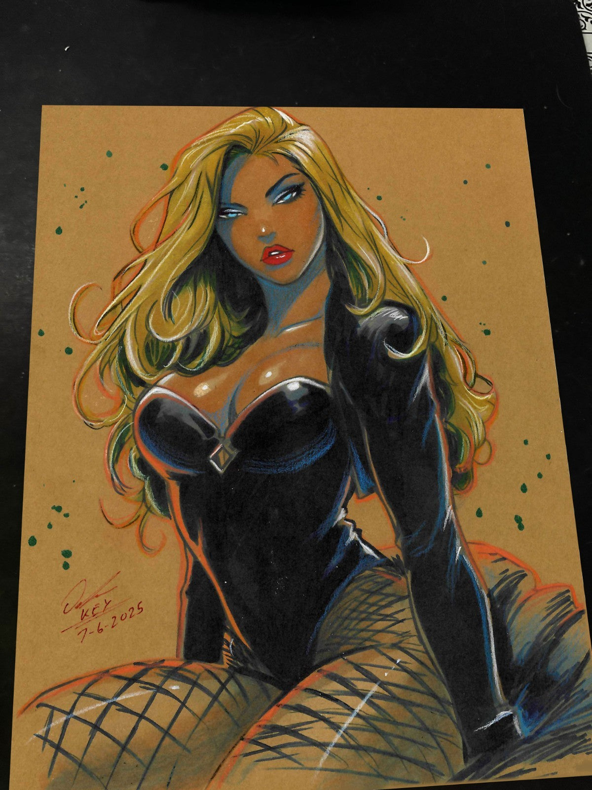 Black Canary Art Print Signed 8.5x11 | Art by Keyeske