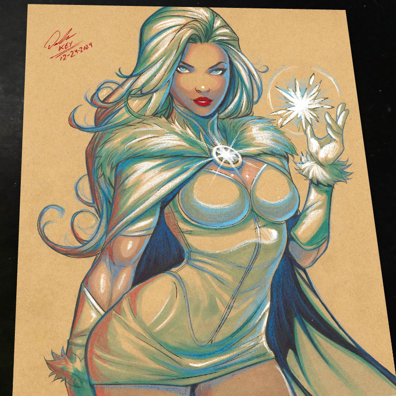 Emma Frost X-Men Art Print Signed 8.5x11 | Art by Keyeske