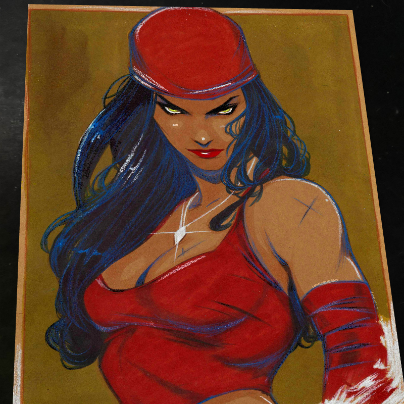 Elektra Art Print Signed 8.5x11 | Art by Keyeske