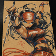 Elektra Art Print Signed 8.5x11 | Art by Keyeske