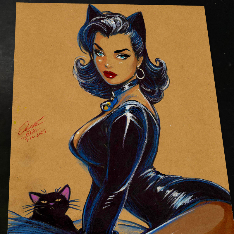 Catwoman - Marvel art print by Keyeske
