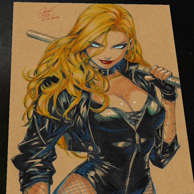 Black Canary Art Print Signed 8.5x11 | Art by Keyeske