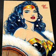 Wonder Woman Art Print Signed 8.5x11 | Art by Keyeske