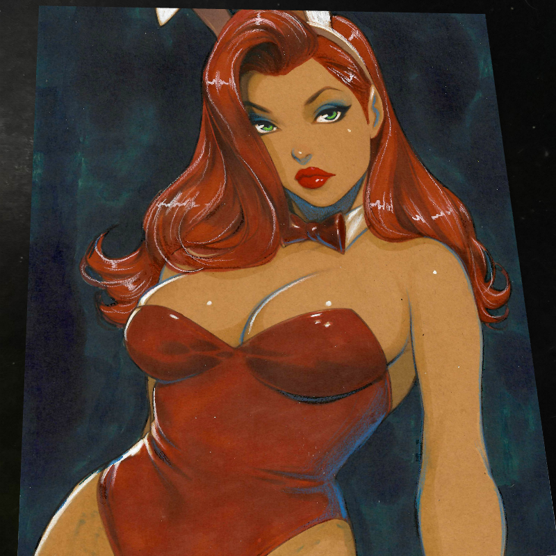 Jessica Rabbit Art Print Signed 8.5x11 | Art by Keyeske
